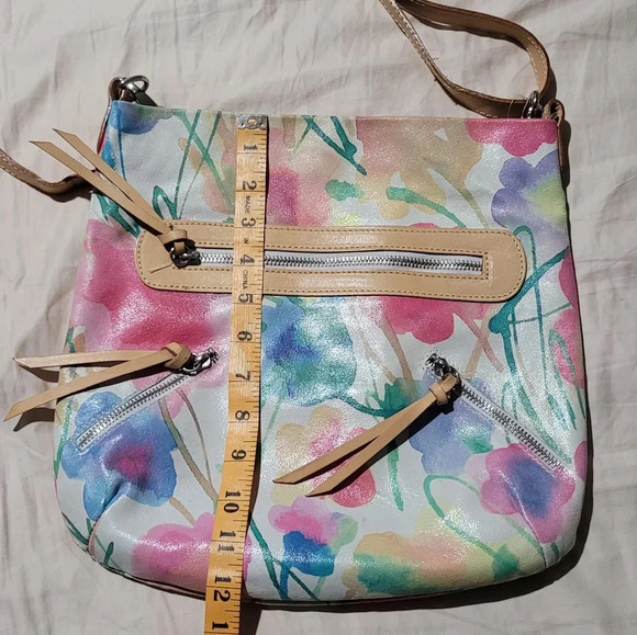 Leather Maurizio Taiuti floral crossbody bag - Picture 5 of 9